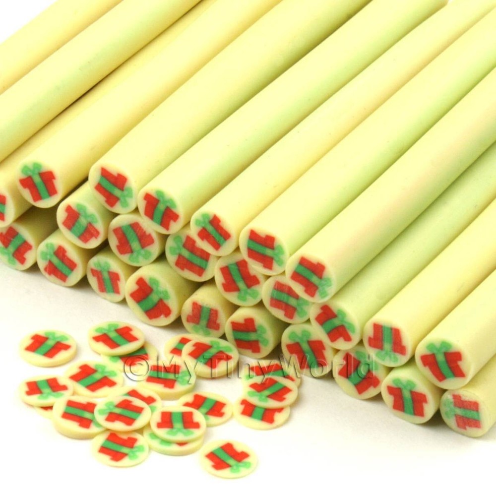 4 Handmade Christmas Parcel Nail Art Canes for Festive Designs