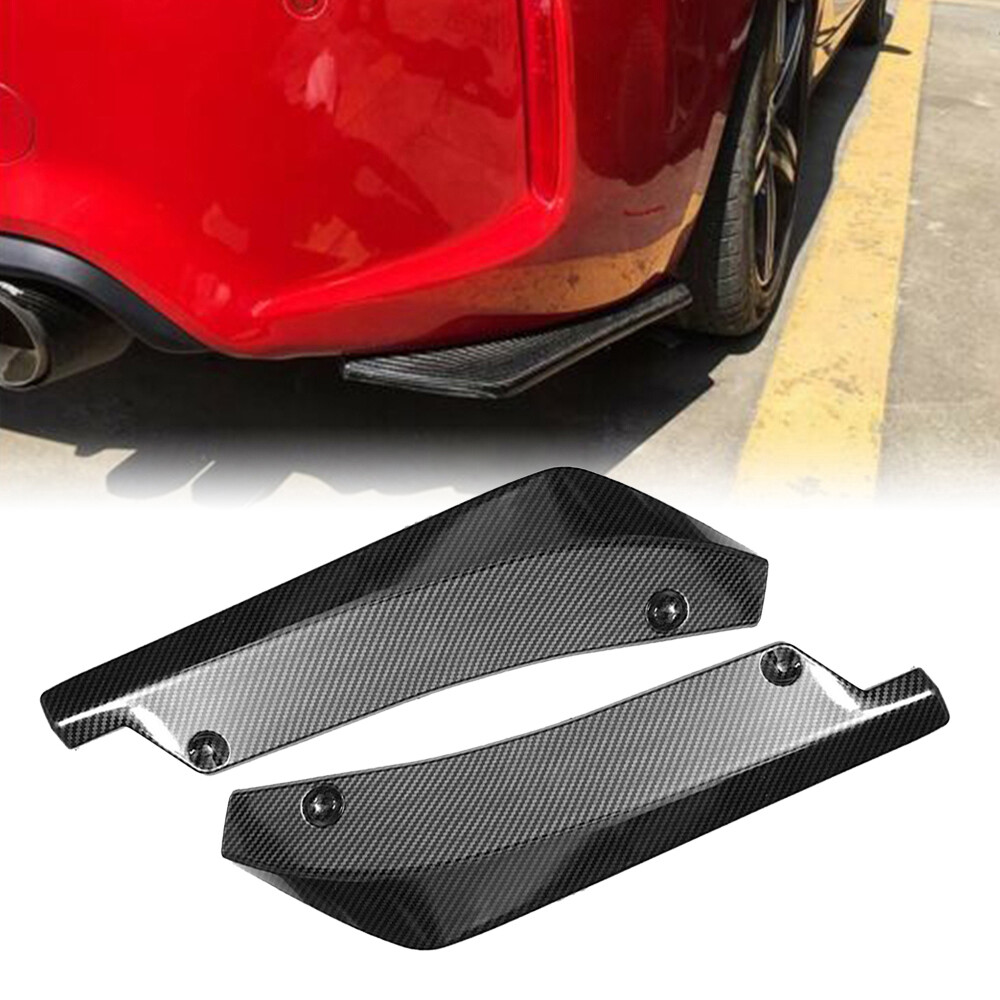 2set For Honda Accord Rear Bumper Corner Lip Splitter Diffuser Body Carbon Fiber