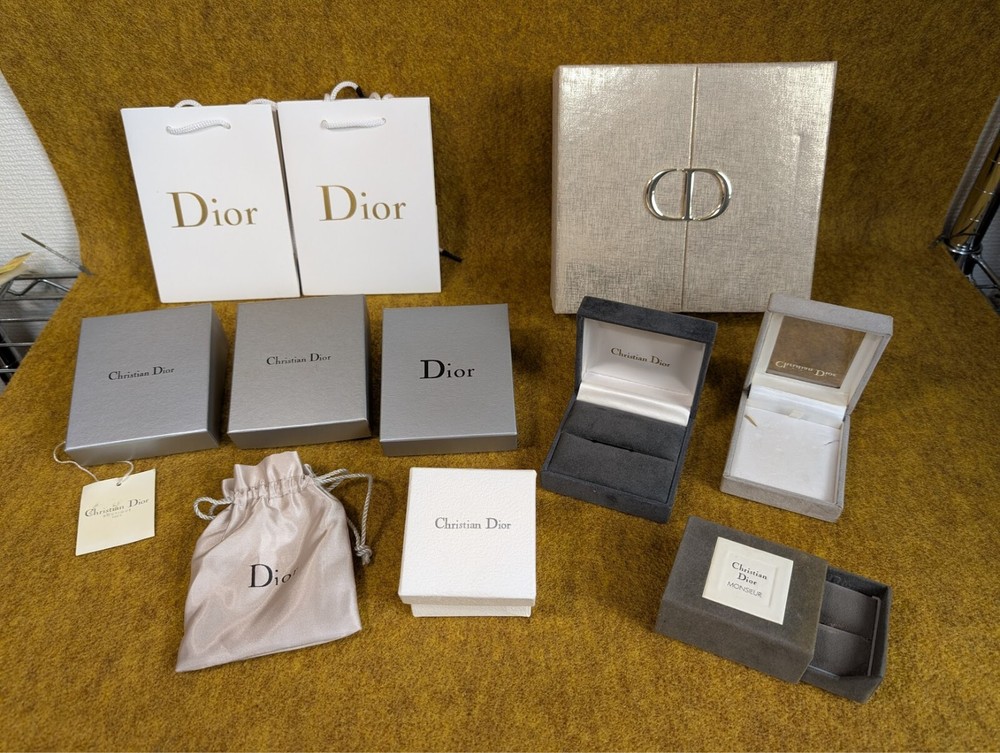 Vintage Christian Dior empty jewelry box storage pouch set 300230625 YZ