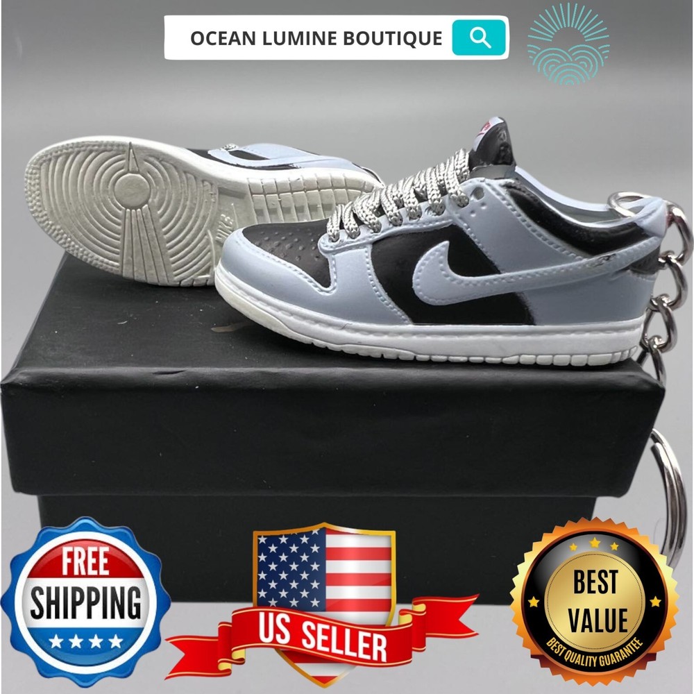 SB DUNK 3D Mini Sneaker Keychain, Jordan Sneaker Collectible, Box Options