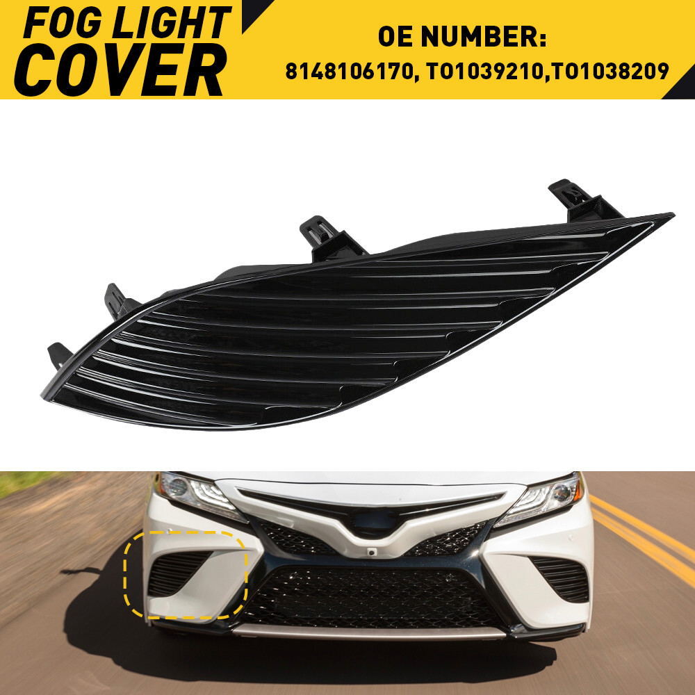Right Front Bumper Fog Light Cover For Toyota Camry SE XSE 2018-20 Pasenger USA