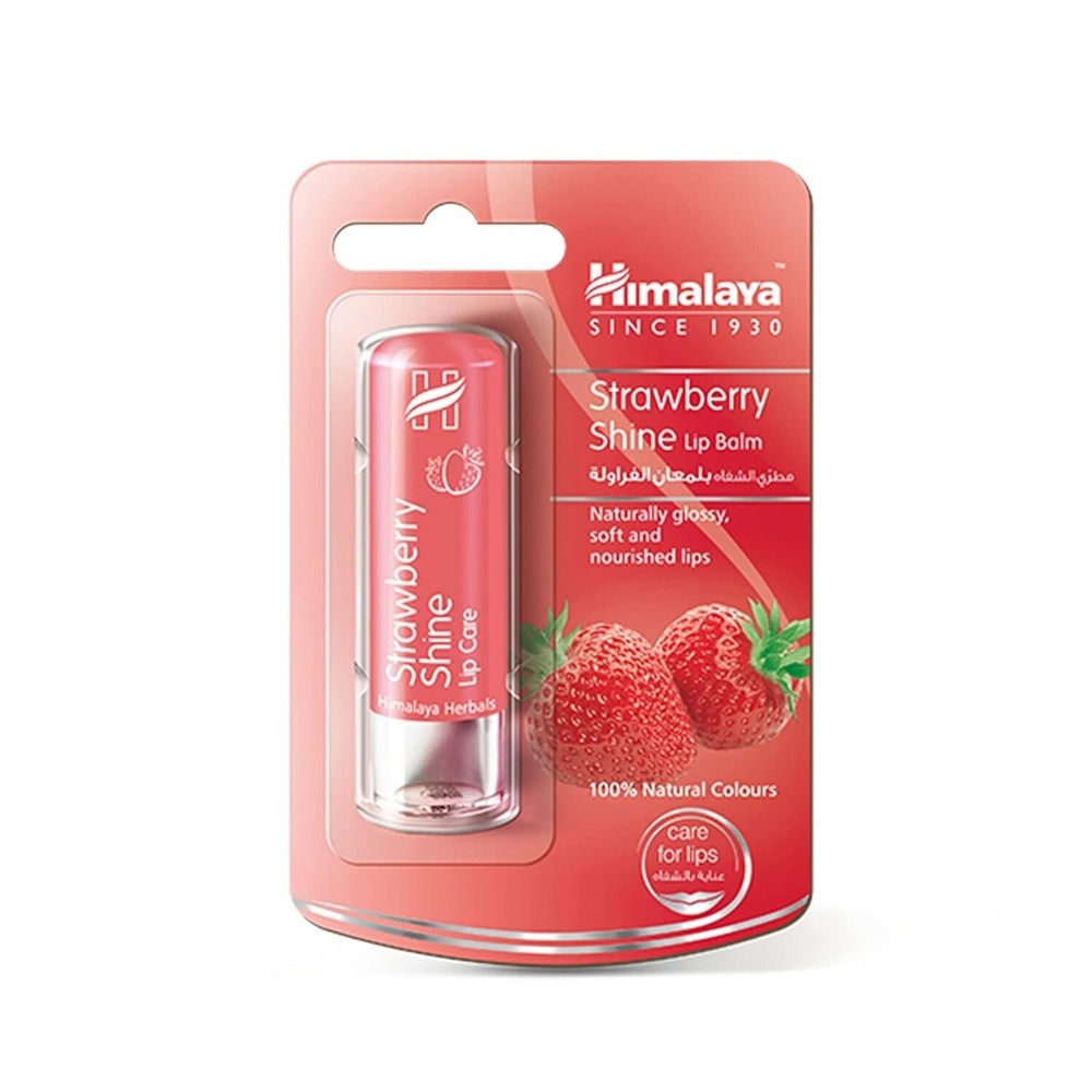 Himalaya SINCE 1930 Herbals Strawberry Shine Lip Care, 4.5g Pack of 1