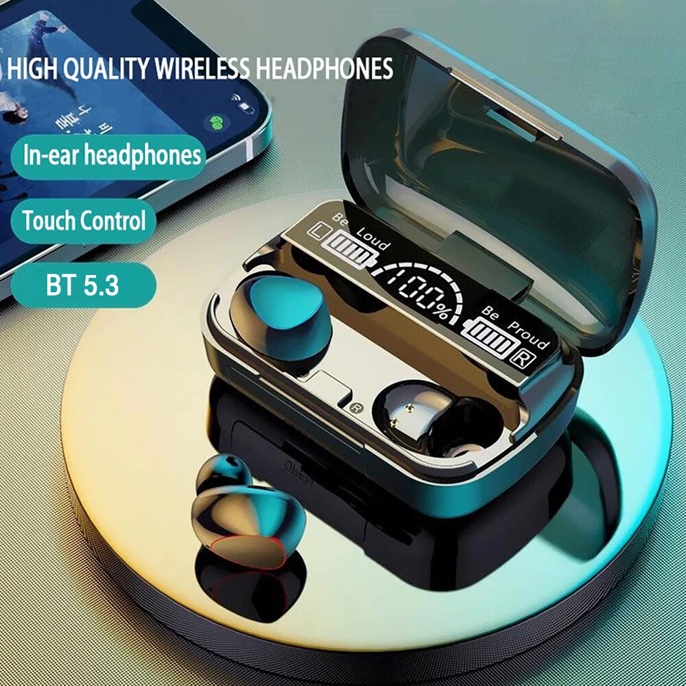 TWS 5.3 Bluetooth Headphones Waterproof Wireless Headset Stereo Headphone
