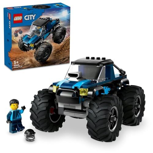 LEGO City Blue Monster Truck Toy for Kids Birthday or Christmas Gift