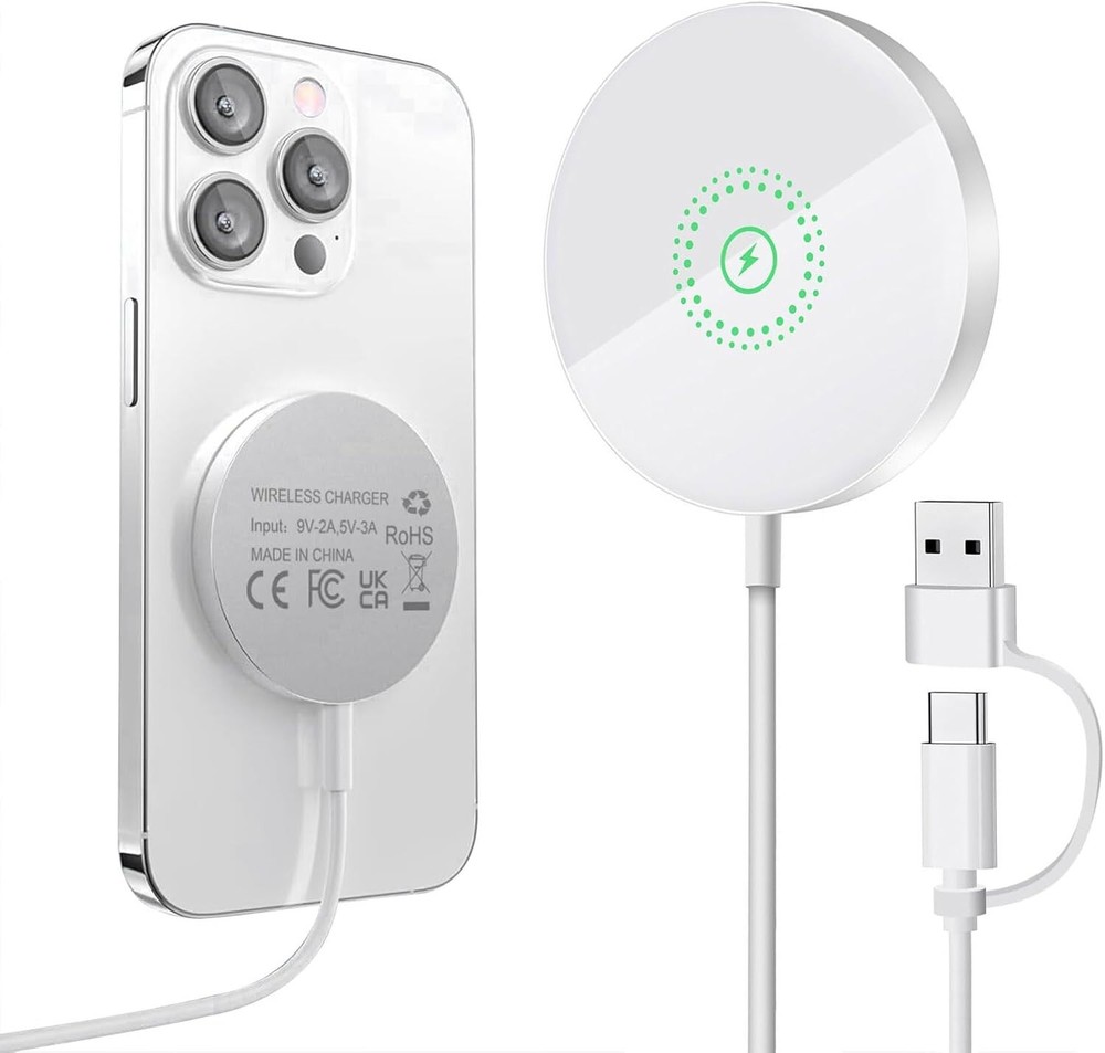 Fast Magnetic Wireless Charger for iPhone 16-12 & AirPods 4/3/Pro