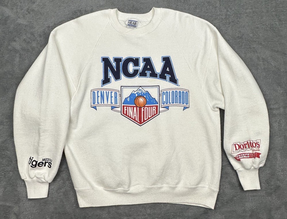 Vtg Gear for Sports Sweatshirt Mens Large NCAA Final Four Tournament Denver READ