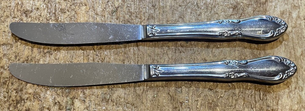 Oneida ~Chateau~Dinner Knife Set Of 2 Glossy Stainless Flatware