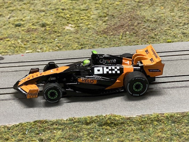 Aurora AFX Tomy Mega G+  Lando Norris McLaren   2024 F1 HO slot car