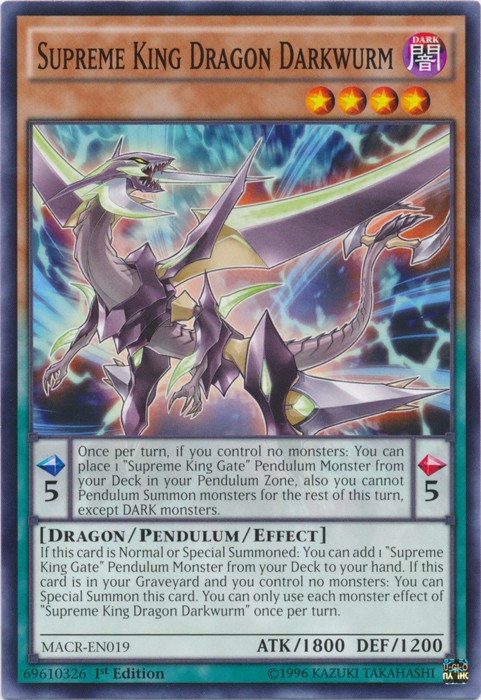 Supreme King Dragon Darkwurm MACR-EN019 Common 1st Ed LP Yugioh Card  