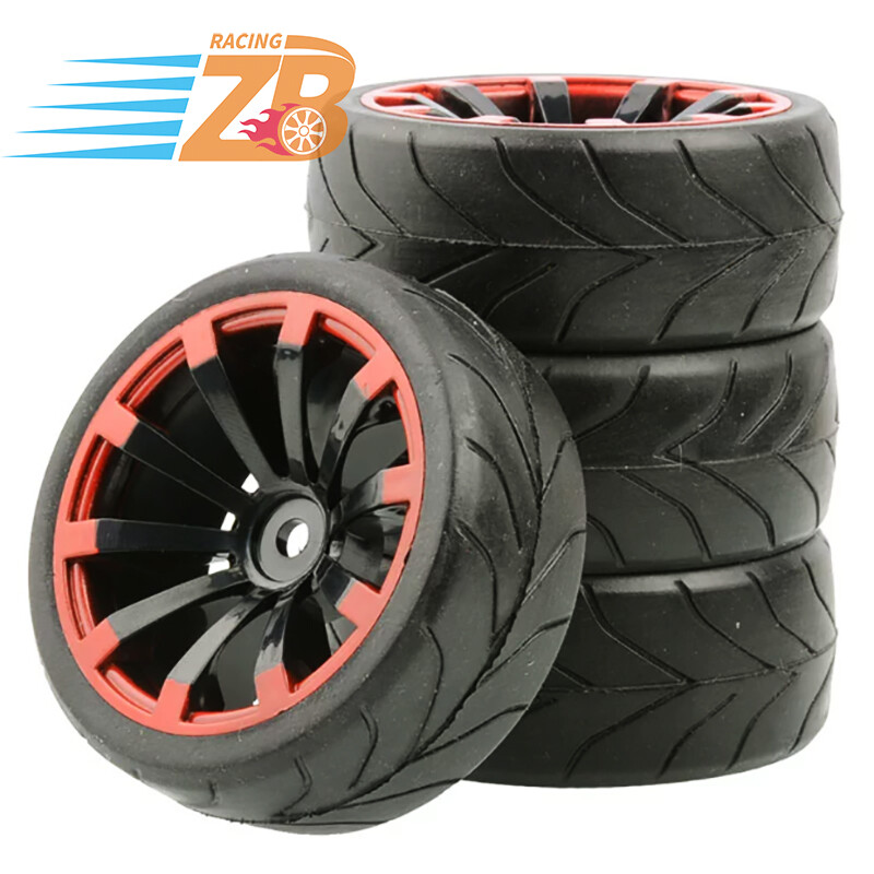 RC Grip Tires insert sponge & Wheel 4PCS For HSP Tamiya kyosho 1/10 Touring Car
