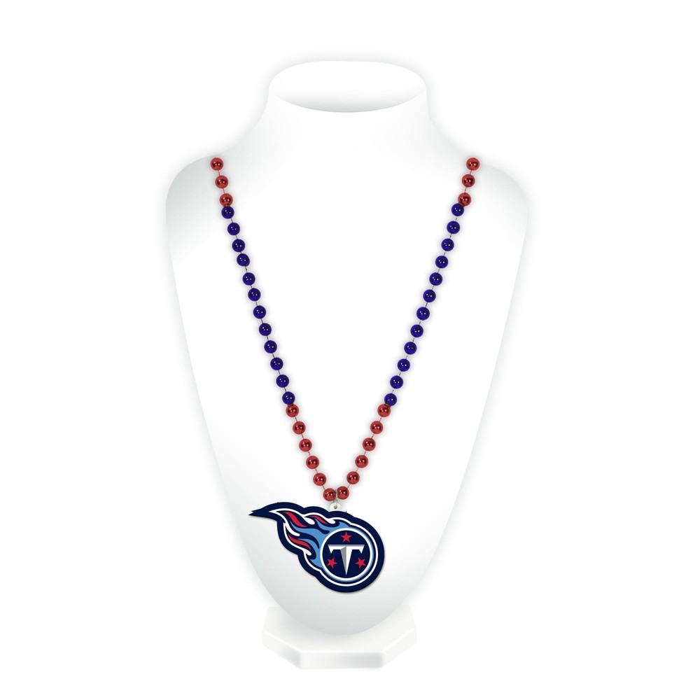 Rico Industries NFL Tennessee Titans Team Logo Mardi Gras Style Beads, 3