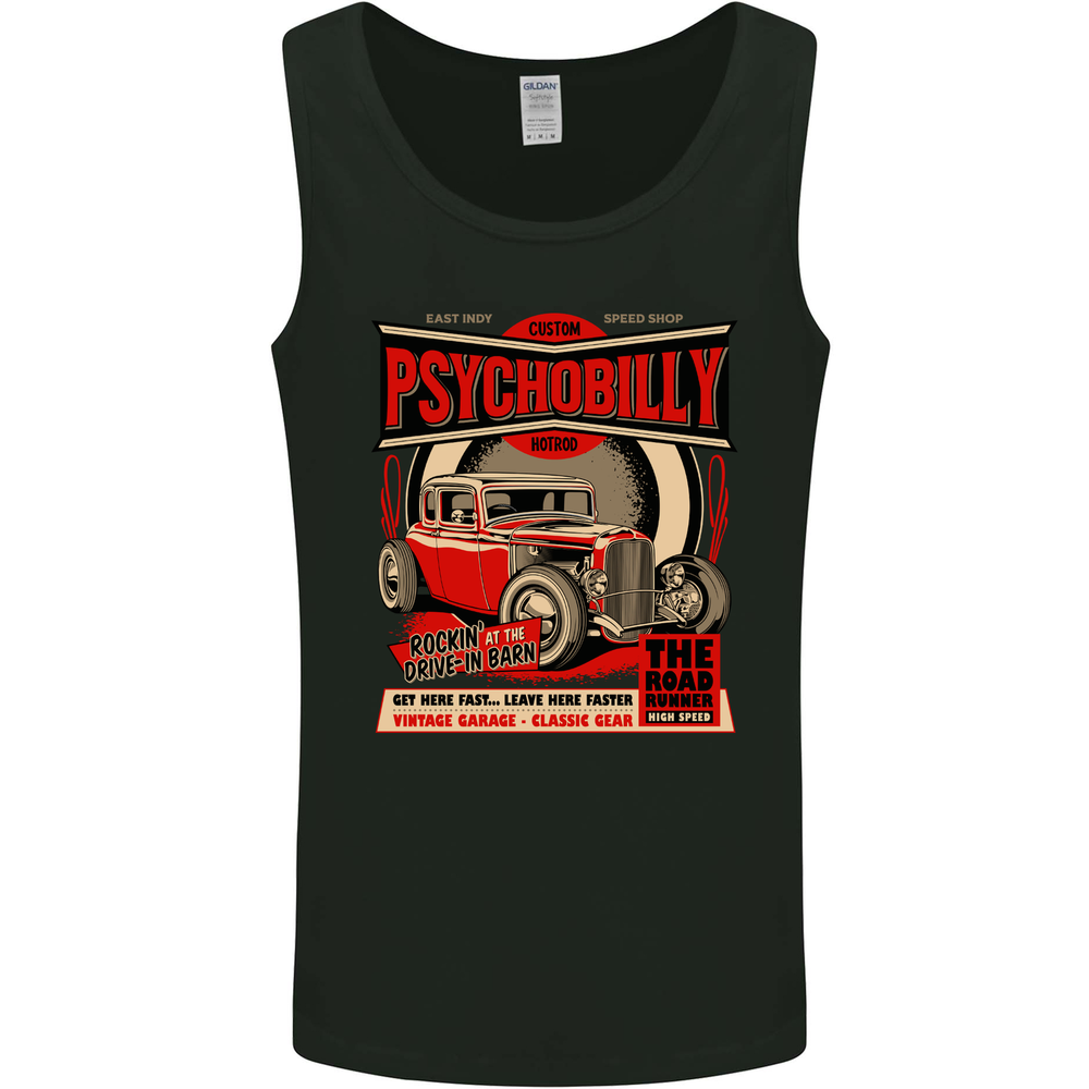 Psychobilly Custom Hot Rod Mens Vest Tank Top
