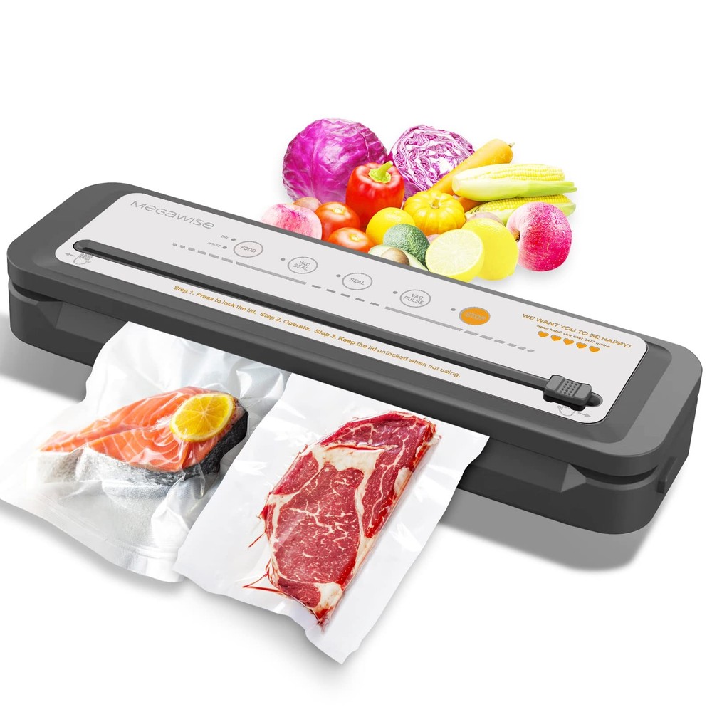 Powerful Compact Silver Vacuum Sealer for Freshness & Space Saving