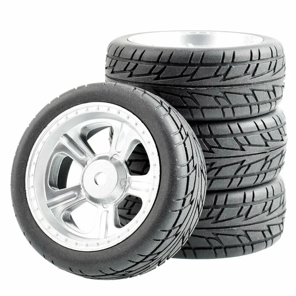 1/10 Scale Flat Running Rally Tires for HPI Kyosho Tamiya TT02 XV01 RC Cars