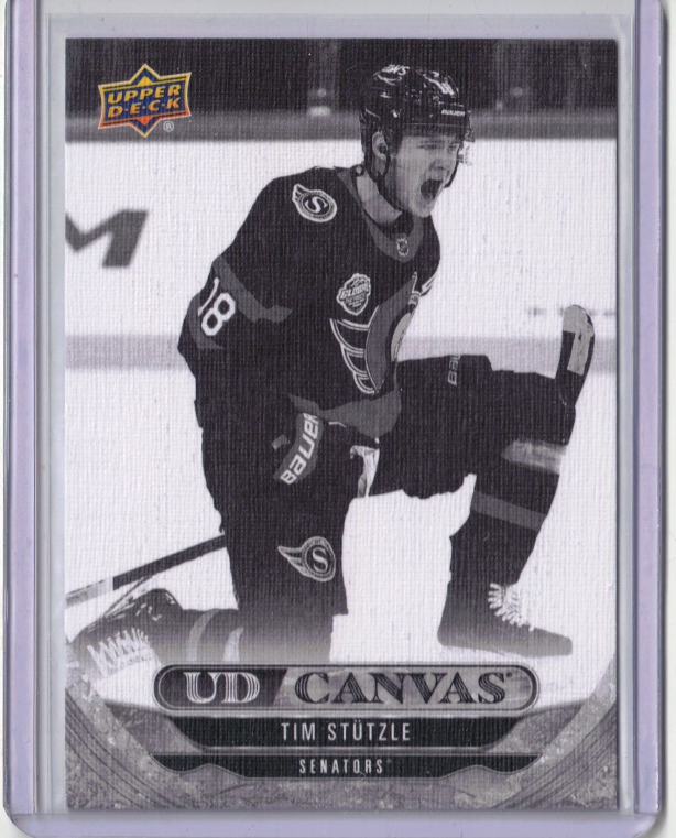 TIM STUTZLE 2025 UD Canvas BLACK Parallel #C14 Ottawa Senators SP