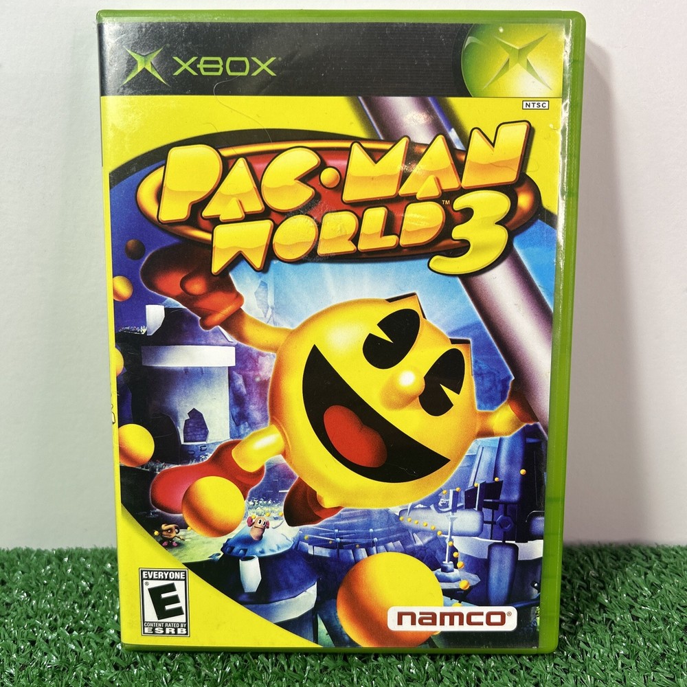 Pac-Man World 3 (Microsoft Xbox, 2005) CIB w/Manual Tested