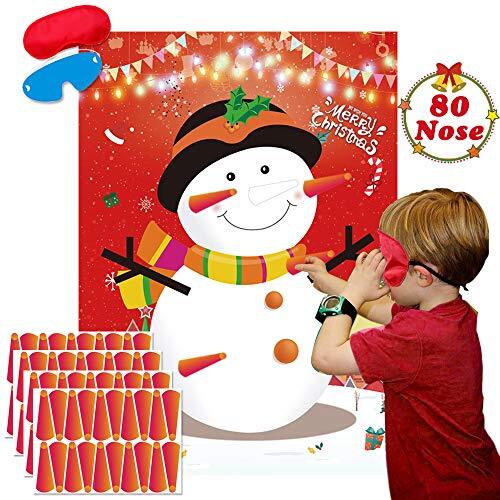 Pin The Nose On The Snowman Games Large Christmas Snowman Games Poster for