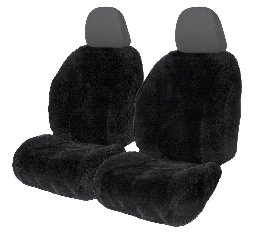 Luxury Black Sheepskin Seat Covers for Nissan X-Trail Full Set