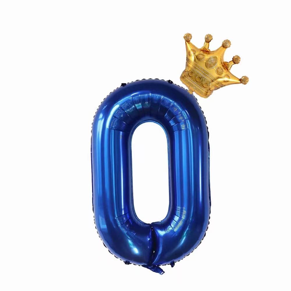 40 inch Navy Blue crown Number 0 Balloons Giant Large Balloon Birthday Decora...