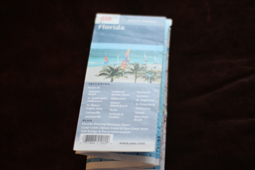 2003 AAA Florida State Highway Transportation Travel Road Map-