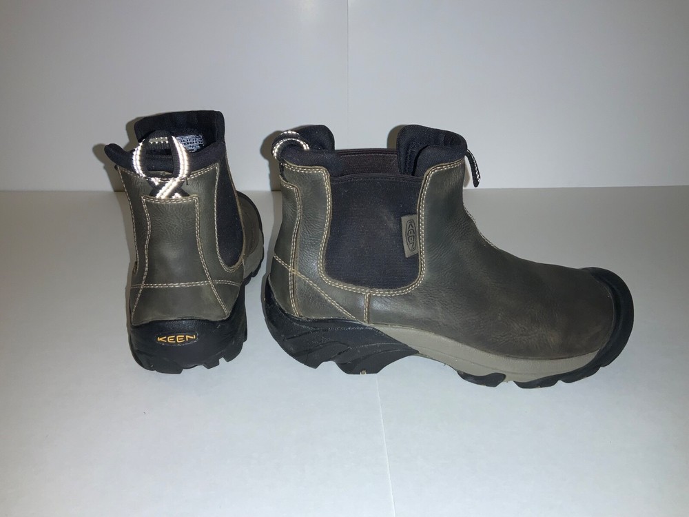 KEEN Anchorage III Winter Boots Mens Size 8 Brown Leather Waterproof Insulated