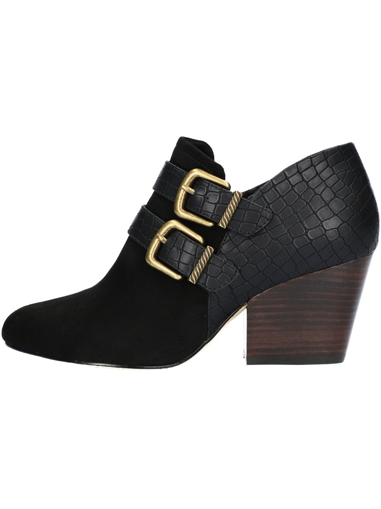 BELLA VITA Womens Black Croc Embossed Thea Block Heel Booties Size 11 Wide