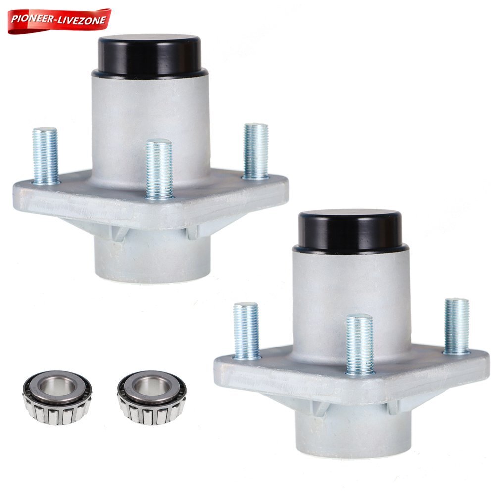 2× Front Wheel Hub Kit Bearings Seals Models For Club Car DS Golf Cart 1982-2002