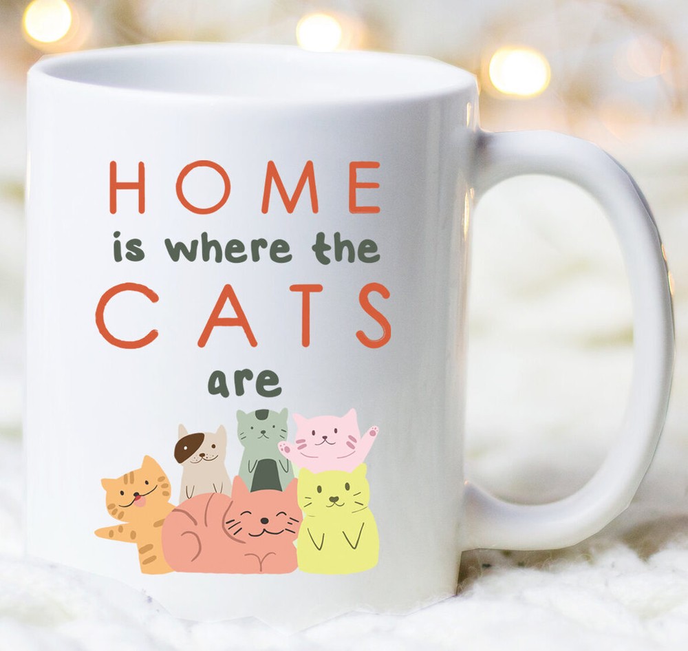 Home Is Where Cats Are Mug Cat Mug Cat Lover Gift Cat Coffee Mug Cat Gift Funny