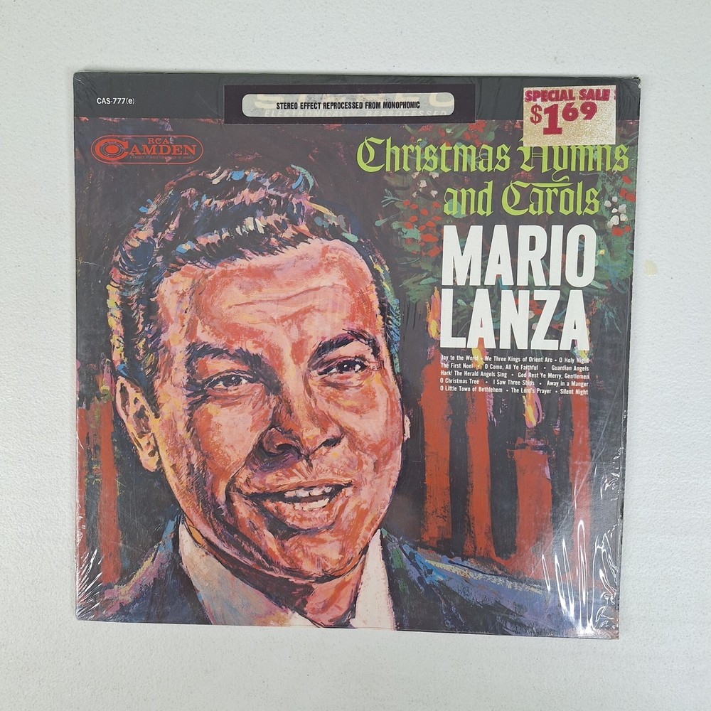 Mario Lanza - Christmas Hymns And Carols LP Vinyl Stereo 1963 Open Shrink