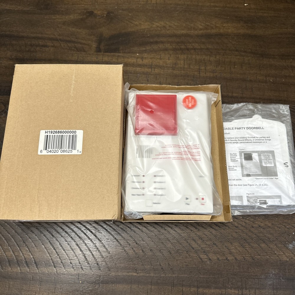 Big Red Recordable Party Doorbell for Christmas Halloween New Years Custom Events-image