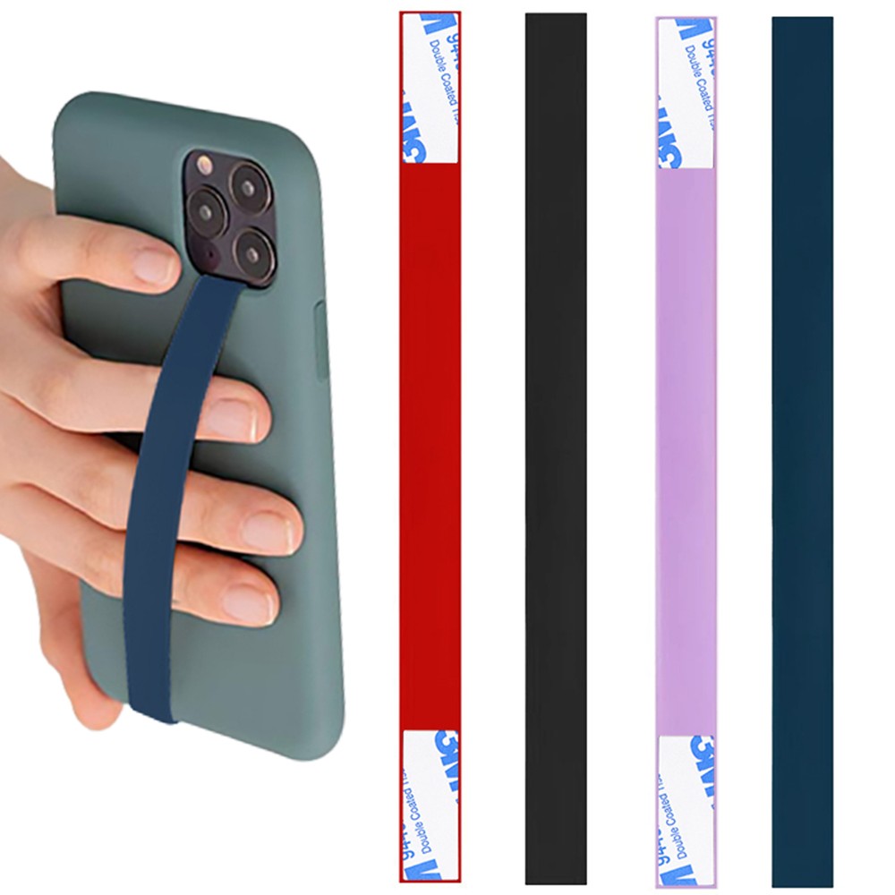 4PCS Portable Finger Grip Selfie Silicone Strap Sling Phone Holder Universal
