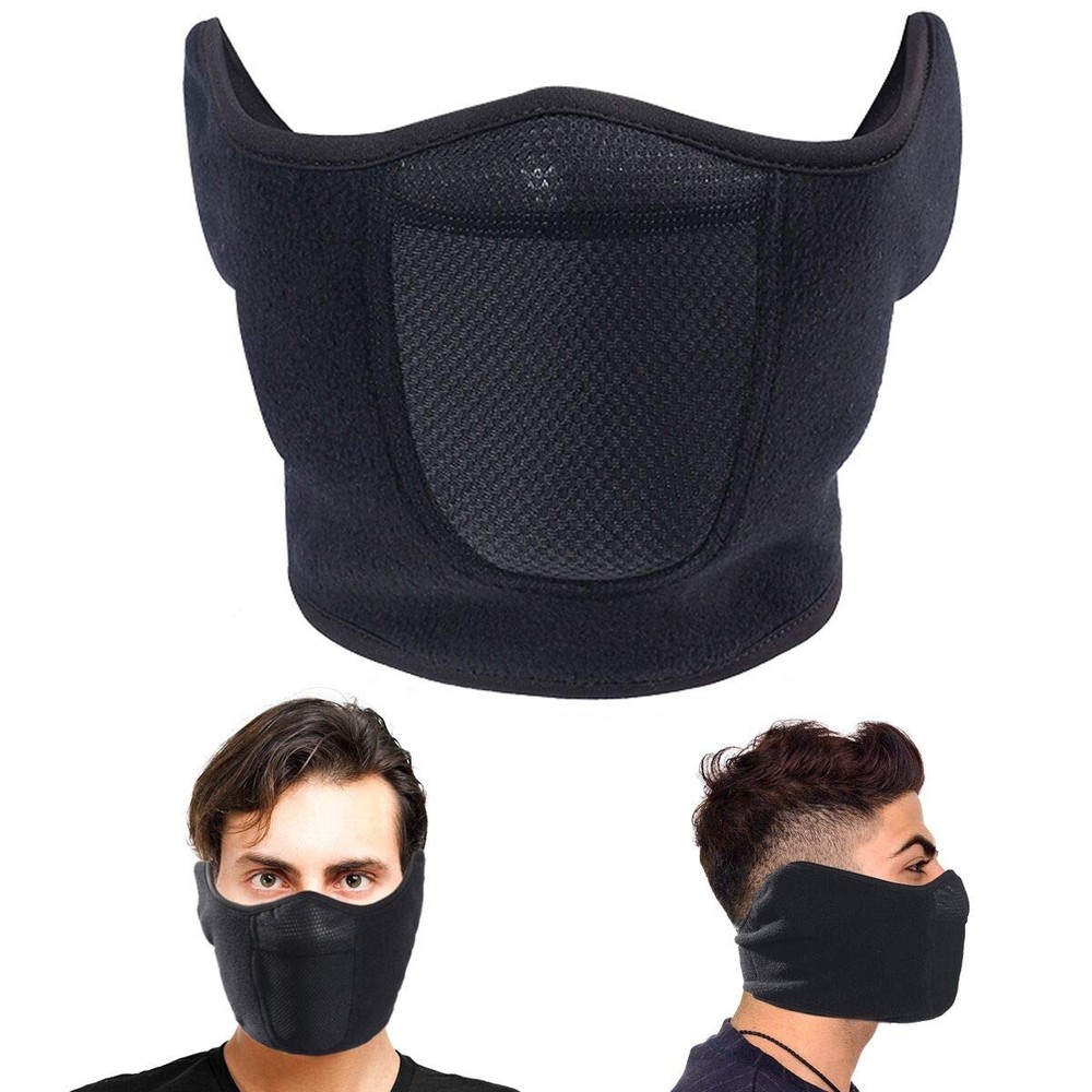 Balaclava Half Face Mask Adjustable Fastener Windproof Men Women for Skiing S...