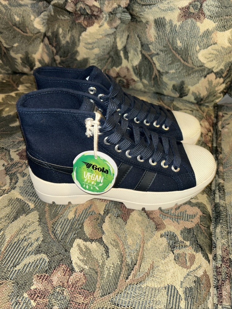 gola Classics Vegan women’s Coasters Peak High Hiker sneakers size 5 Navy Blue