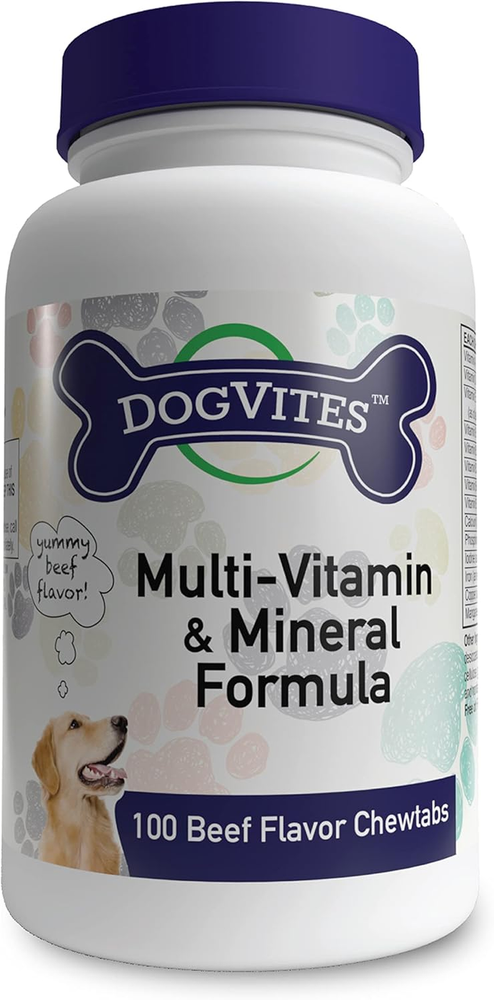 Health Thru Nutrition Dog-Vites Multivitamins for Dogs, Beef-Flavored Chewable T