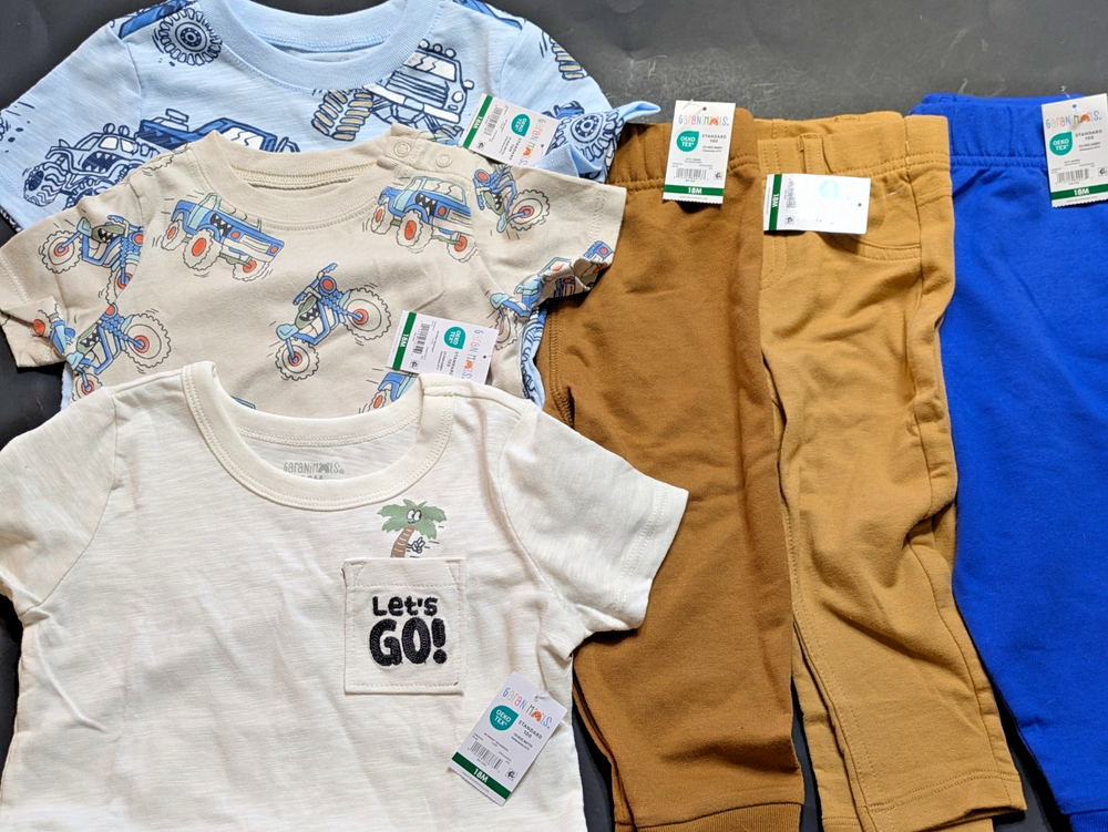 NWT Garanimals 6-Piece Baby Boy Mix & Match Bundle - Size 18M