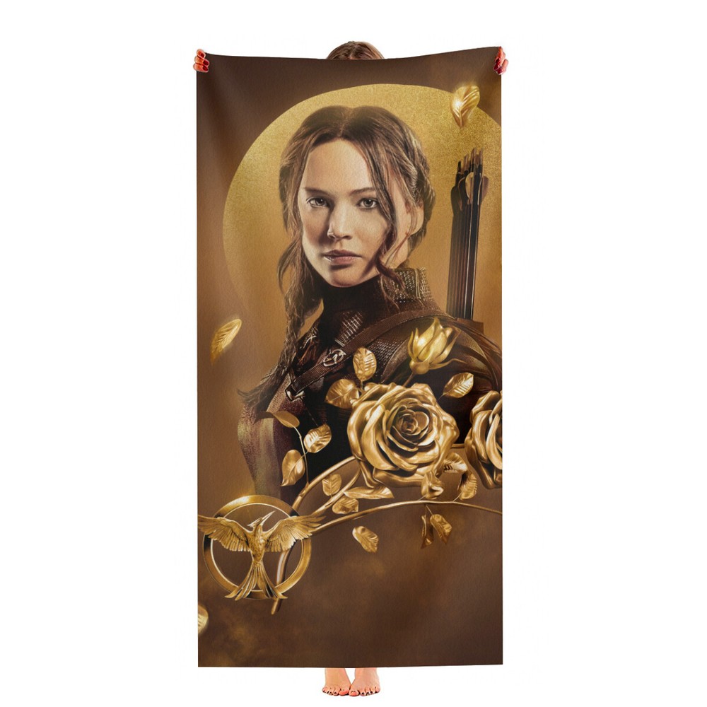 Hunger Games Beach Towel 30x60 Quick-Dry Microfiber Gift for Fans