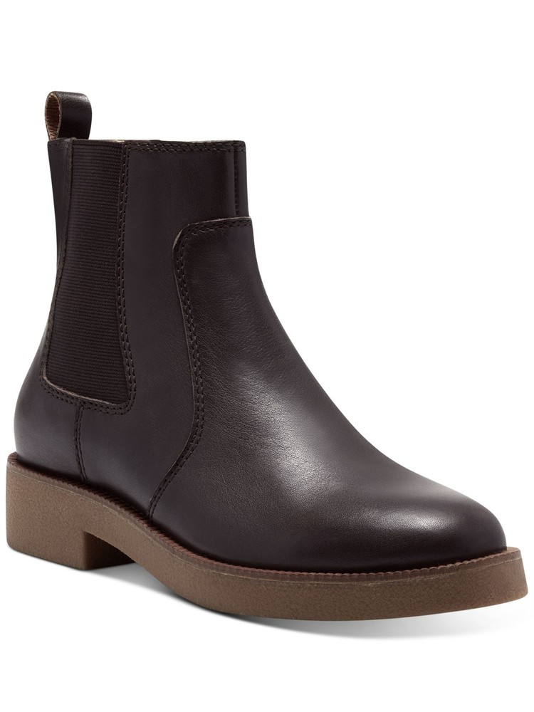 LUCKY BRAND Womens Brown Goring Ressy Round Toe Block Heel Leather Chelsea 9.5 M