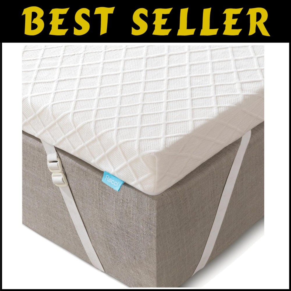 King Size 2-Inch Memory Foam Mattress Topper with Removable Zipper Cover for Comfort