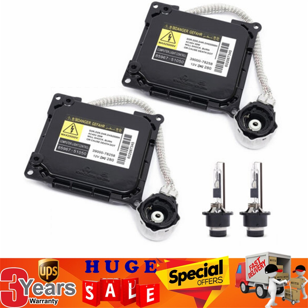 2x New For 06-09 Toyota Prius Xenon Ballast HID D4R Bulb Kit Control Unit Module