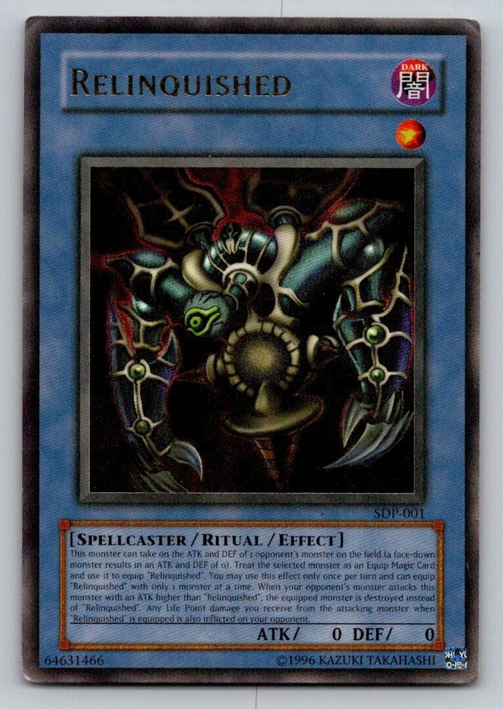 Relinquished SDP-001 HOLO Rare Yu-Gi-Oh Collectible Card