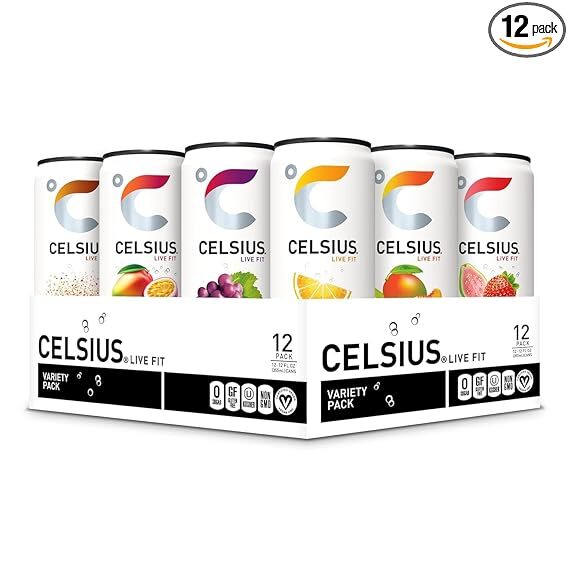 CELSIUS Assorted Flavors Official Variety Pack 12 Fl Oz pk of 12
