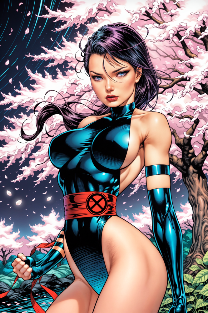 90's PSYLOCKE Fine Art Print 13x19 Limited to 1 of 30 X-Force Wolverine MCU