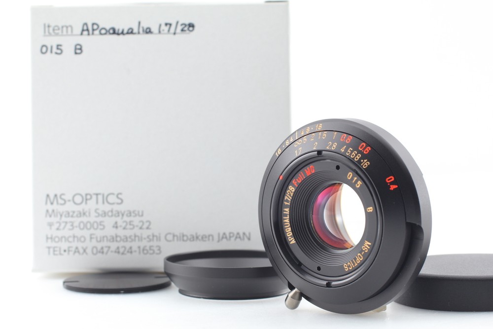 [Unused] MS-OPTICS APOUALIA 28mm F1.7 FULL MC Black Lens for Leica M From JAPAN