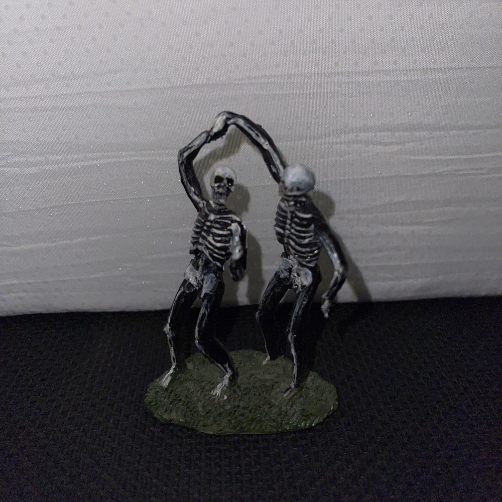 Lemax Halloween Skeleton Couple Dancing Figurine for Spooky Village Display