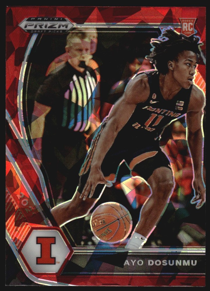 2021-22 Panini Prizm Draft Picks Prizms Red Ice #20 Ayo Dosunmu