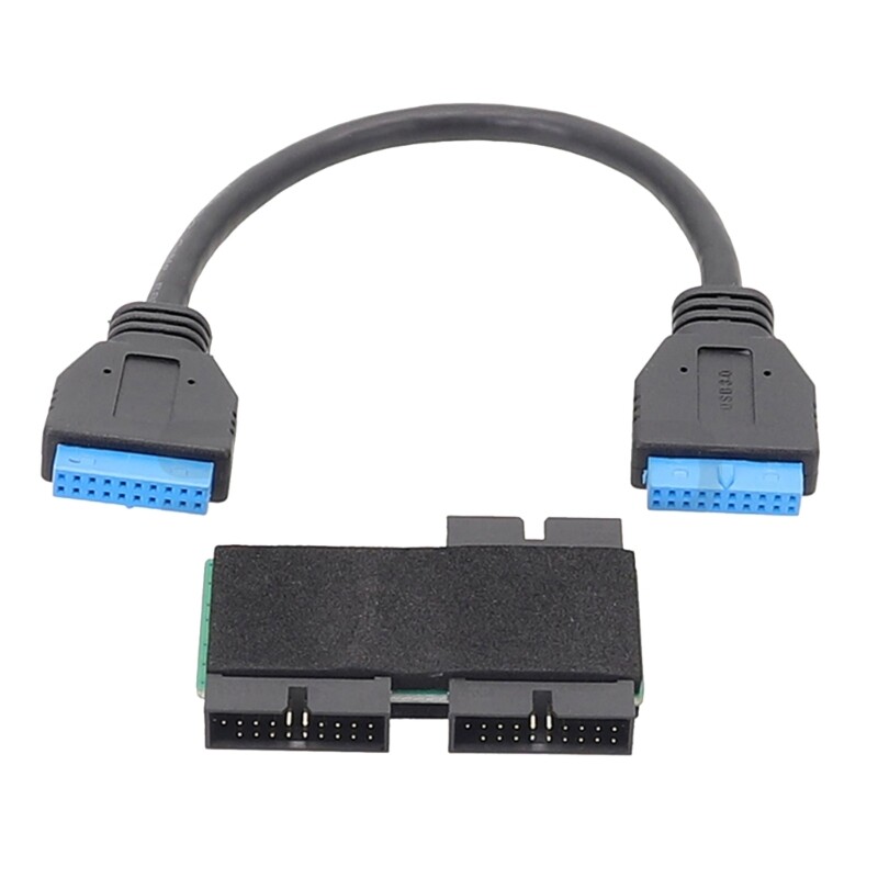 19Pin USB Adapter Female to Dual 19Pin Male Converter Hub