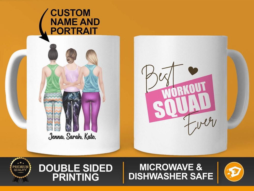 Personalized Workout Gift For Gym Friends Custom Gift Mug For Yoga