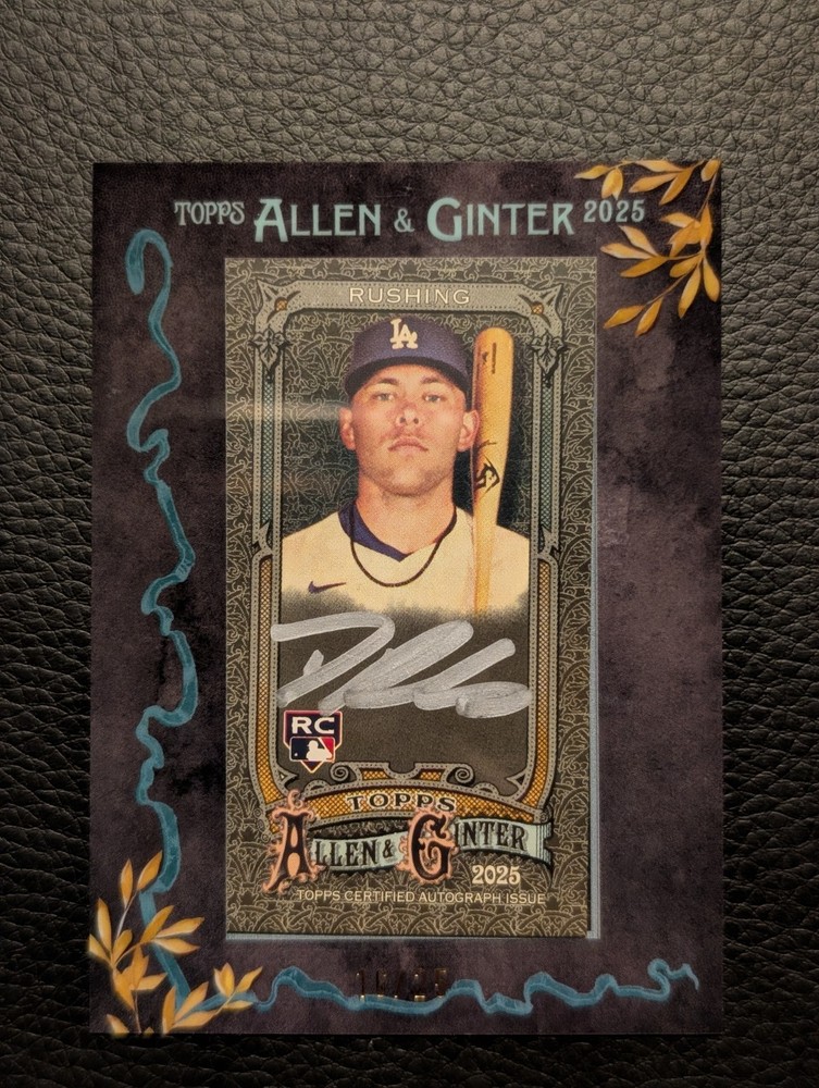 2025 Topps Allen & Ginter Framed Mini Auto Dalton Rushing #MA-DR Black Frame /25