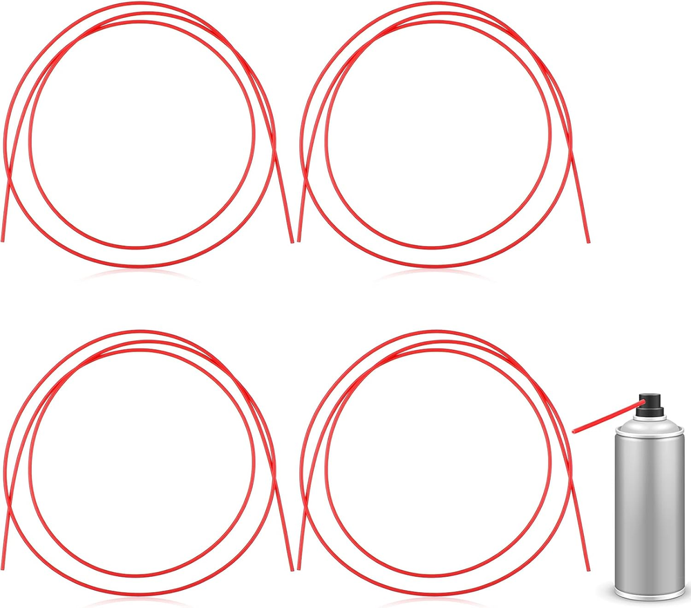 Spray Can Replacement Straws Flexible Spray Can Straws Red Plastic Extension Str