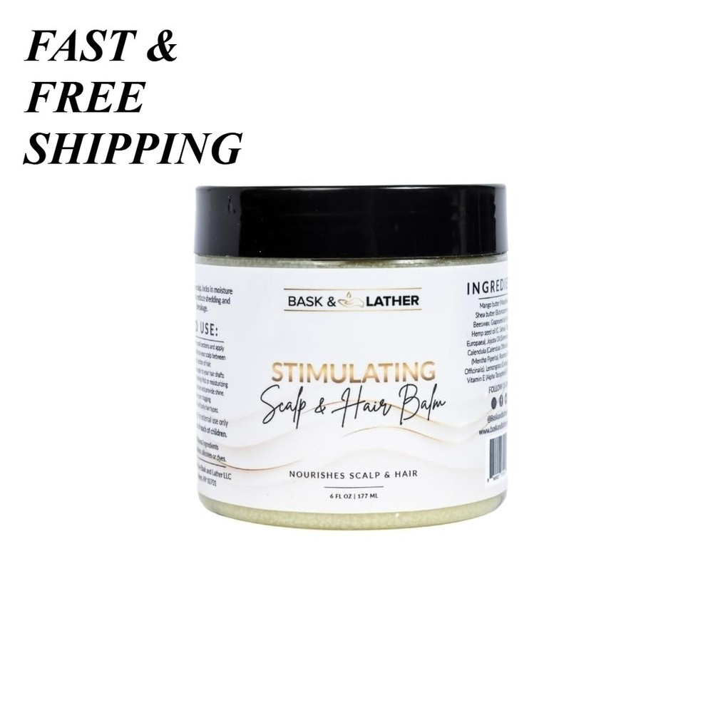 NEW 1-3 PCS Bask & Lather Stimulating Scalp and Hair Balm for Hair Growth 6 oz